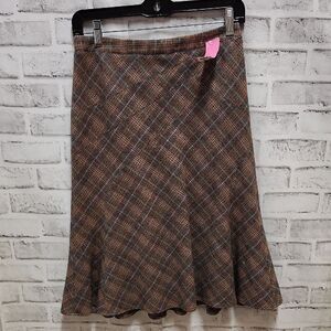 Etro Brown and Gray A-Line Skirt